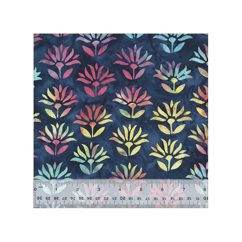 JDJ - Fairy Land Jacqueline de Jonge 3542Q-X Navy Lotus Batik Cotton