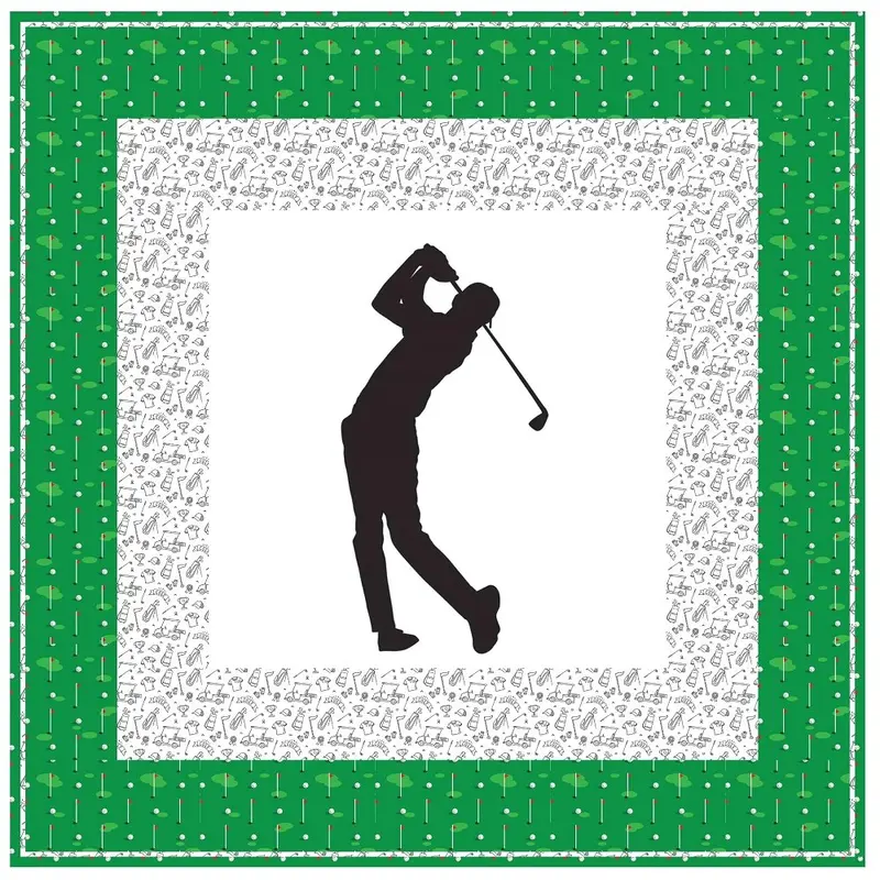 Male Golfer Wall Hanging 42" x 42"