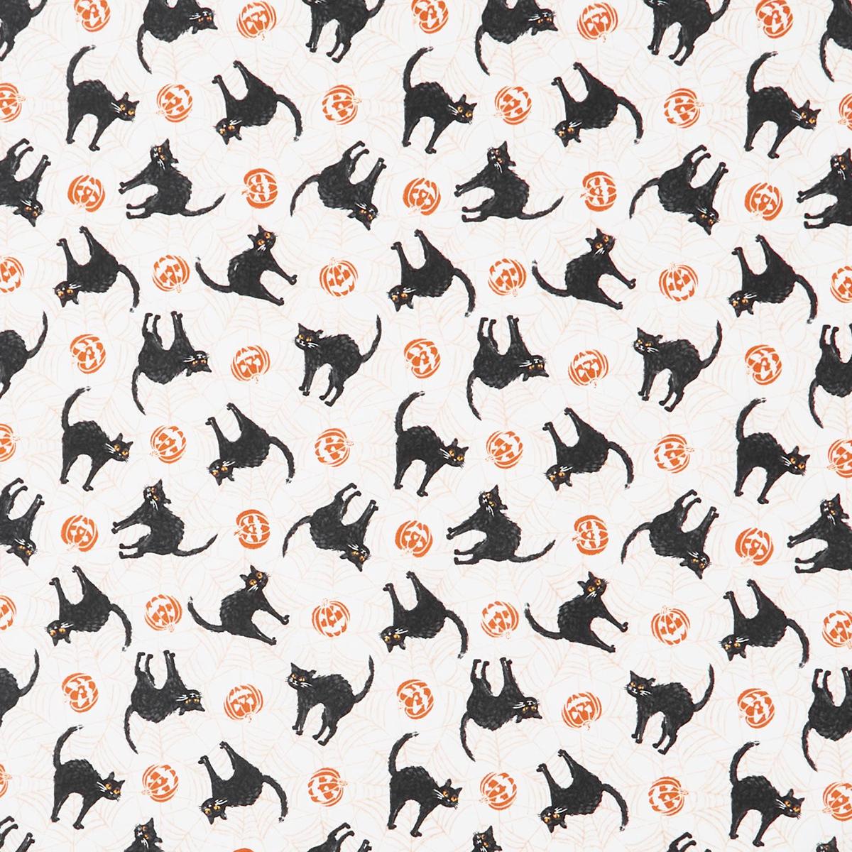 Meow-Gical Night - Scaredy Cats Cream Yardage