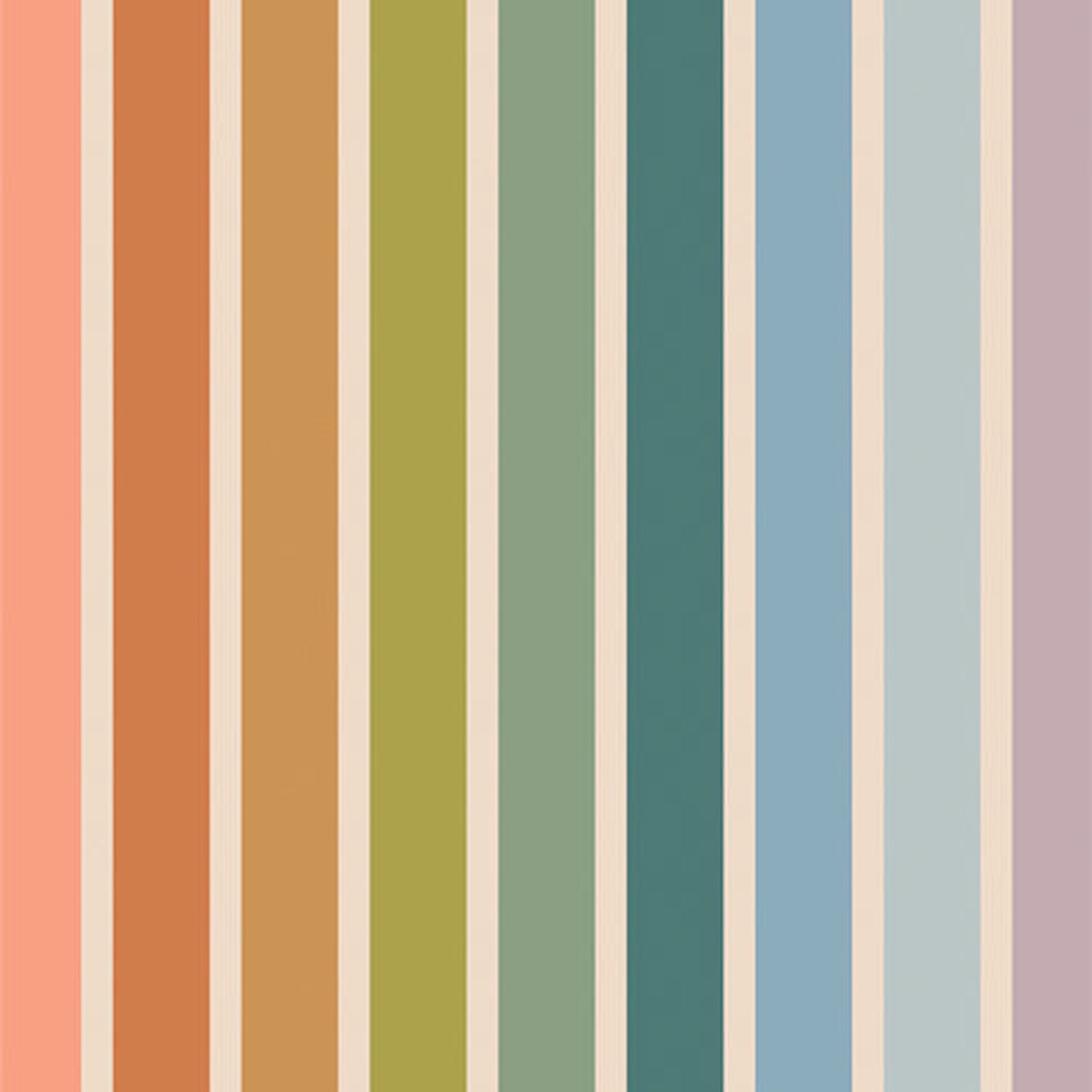 Summer Stripe Cotton Canvas Fabric