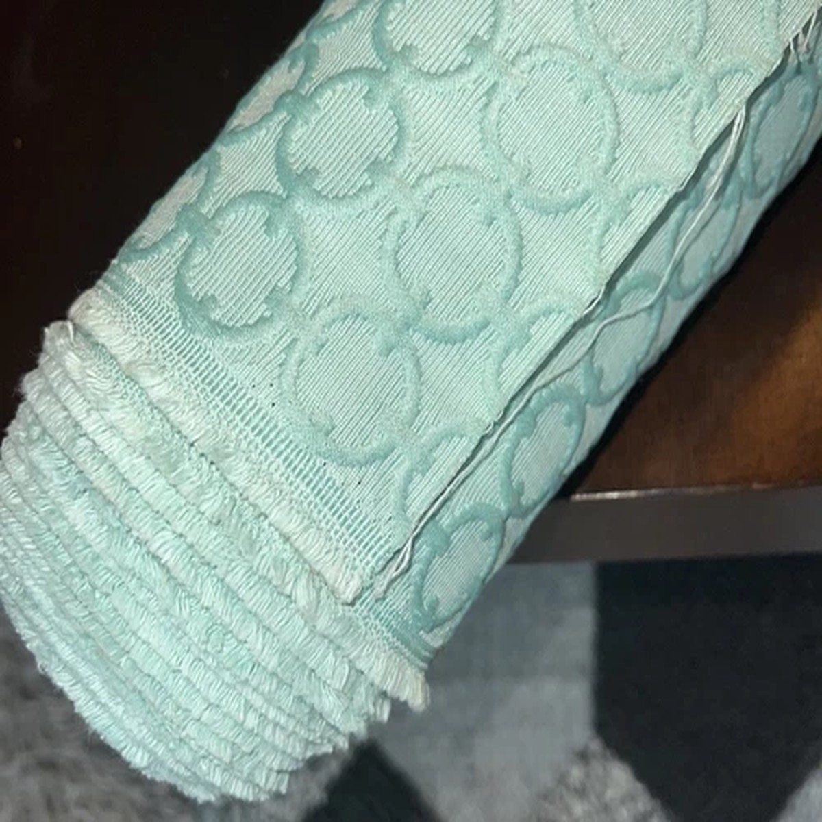 Waverly FULL CIRCLE Turquoise Teal Blue Matelasse Drapery Upholstery Fabric