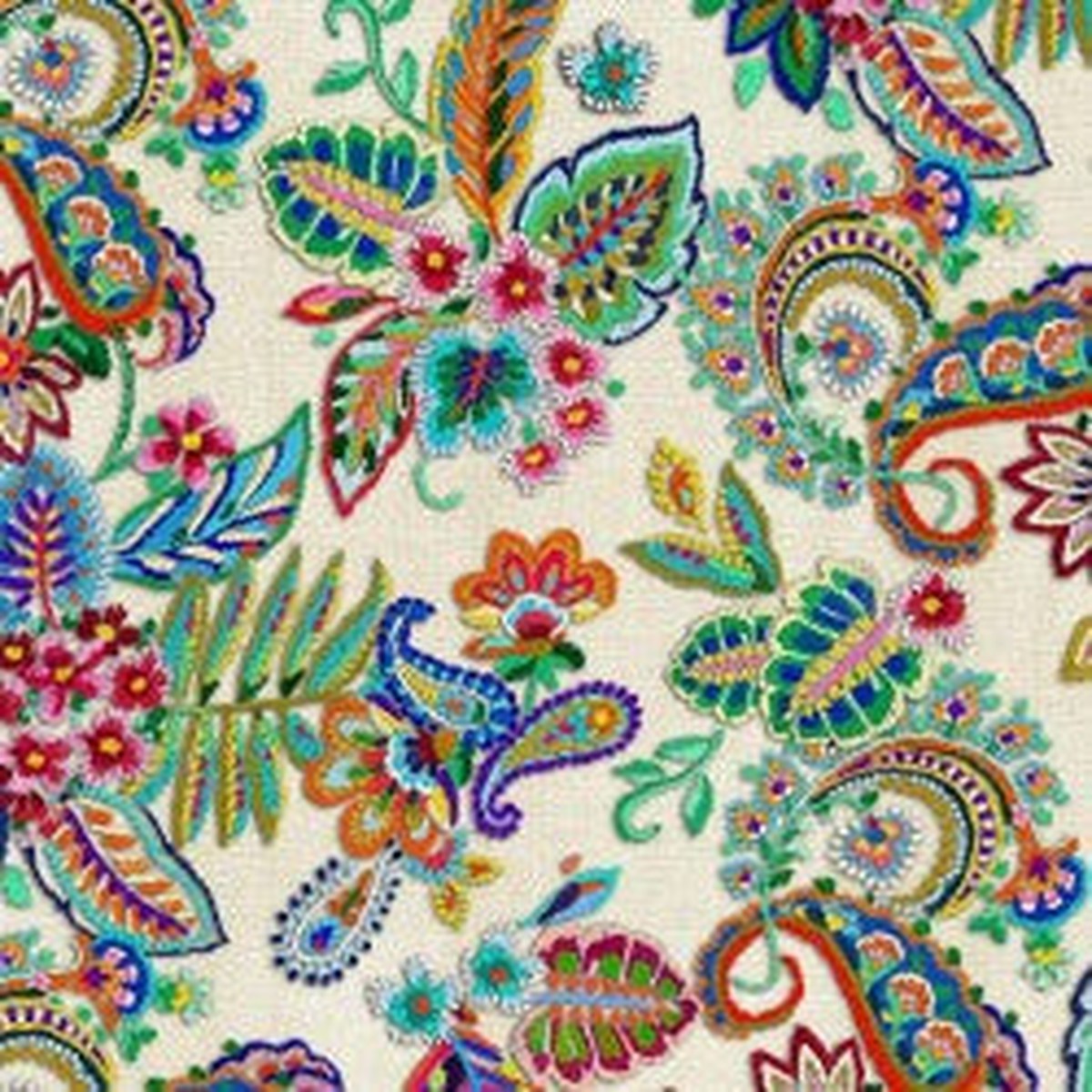Woven Memories Cream Cotton 4445 Fabric Per Yard