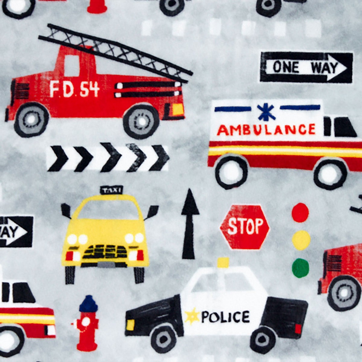 Cuddle Prints - 1st Responders Multi Digitally Printed Yardage