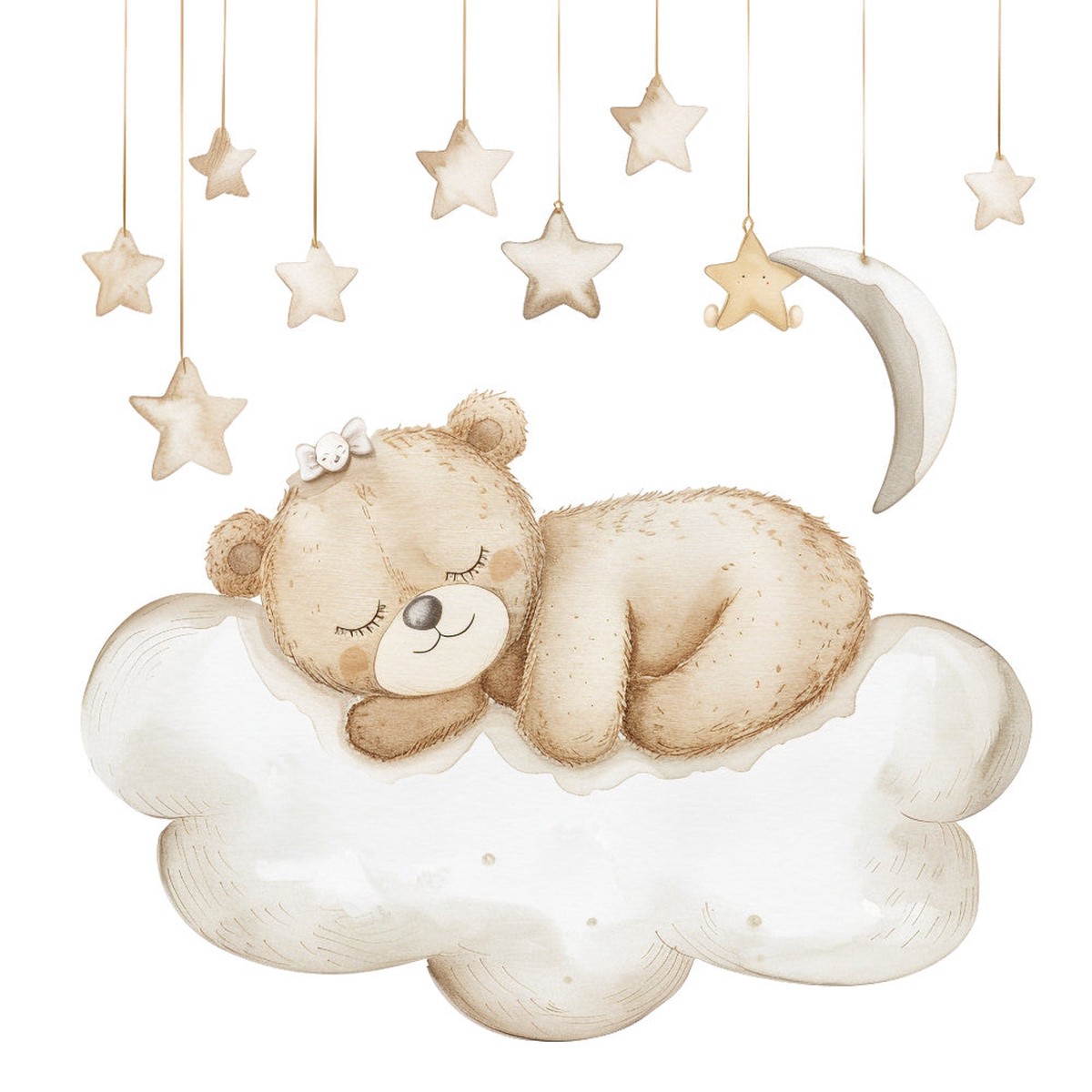 Nursery Teddy Bear Fabric Panel 16