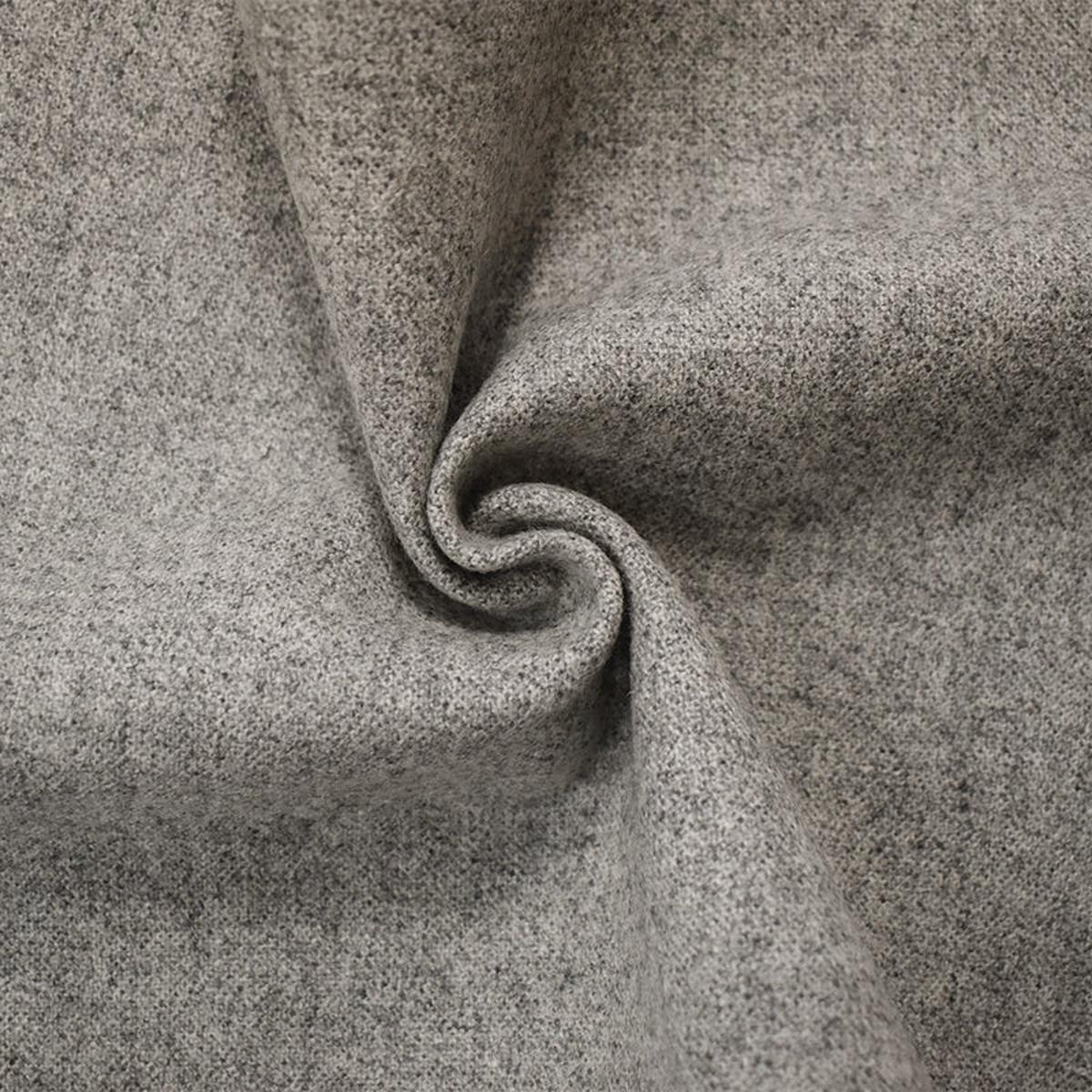 5 YD PC-Heather Gray Wool Poly Woven Coating Fabric