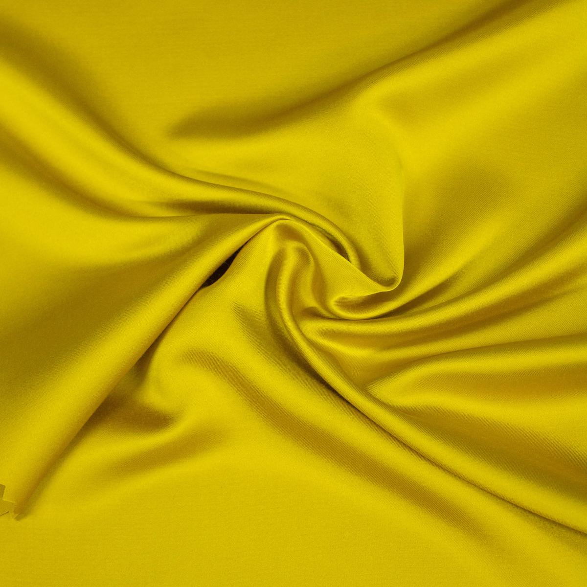 Lona Amalfi Yellow Polyester Viscose Satin Blend Fabric