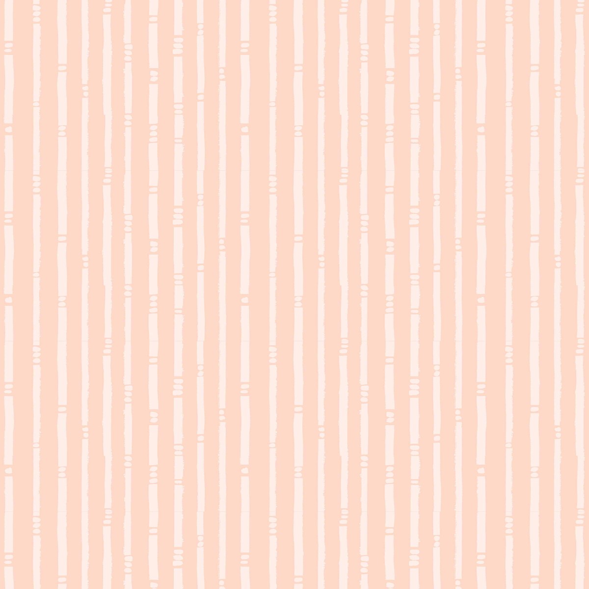 Serenity Blooms Stripes By Ginger Deverell For Poppie Cotton Peach