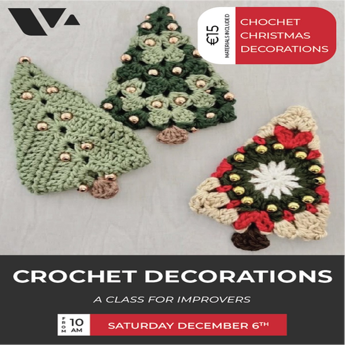 CHRISTMAS CROCHET DECORATIONS: A Class for Improvers (6th December)