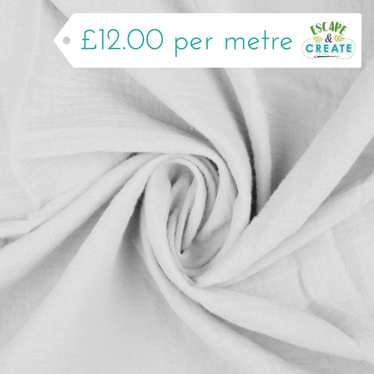 Double Gauze in Off White (100% Cotton)
