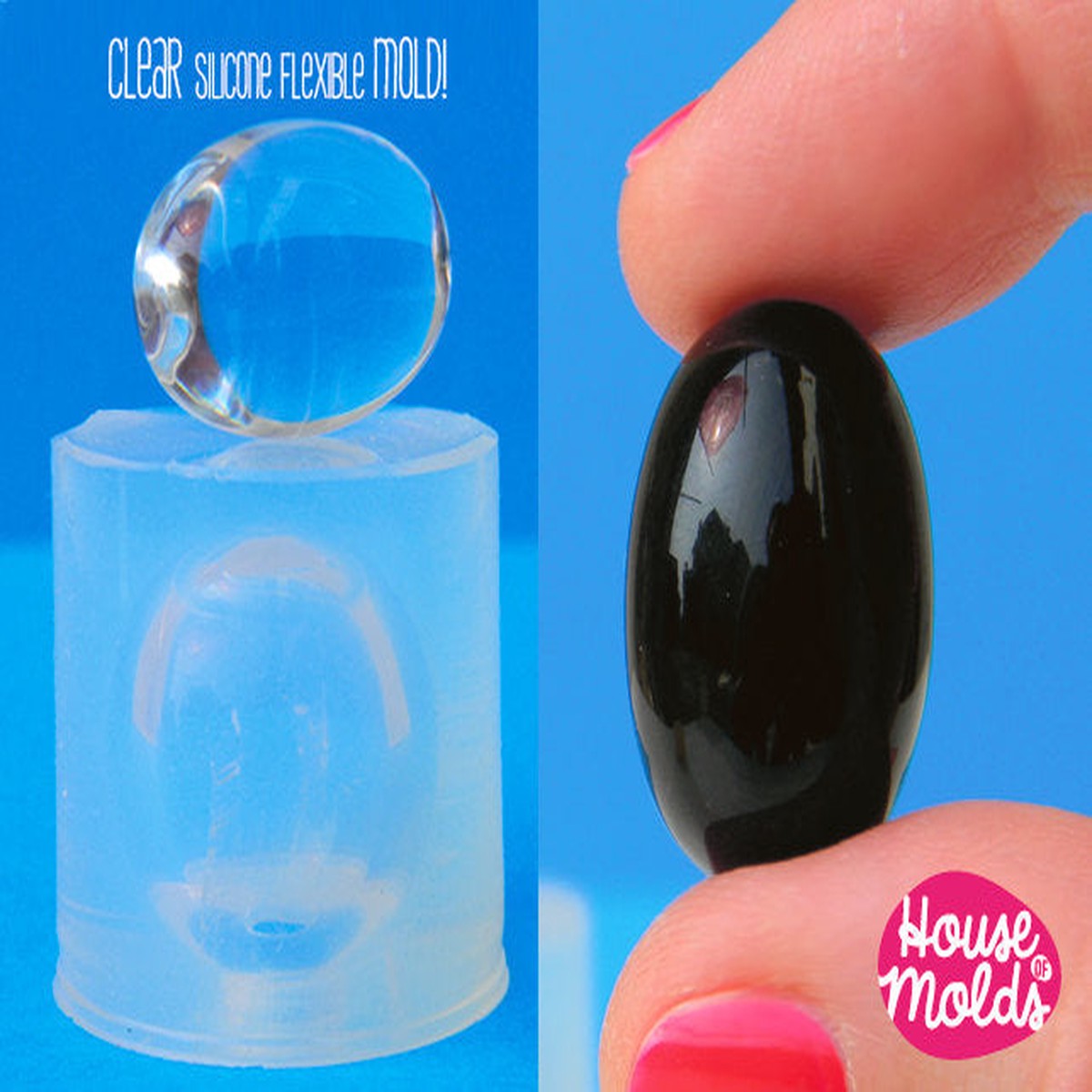 Ellipse Pendant Clear Mold 3D shape to create pendantsearrings charms Mold for resin PendantS-super shiny surface