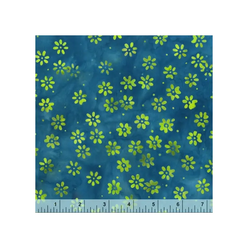 Jdj - Jewel Jacqueline de Jonge 3183Q-X Blue Daisy Batik Cotton