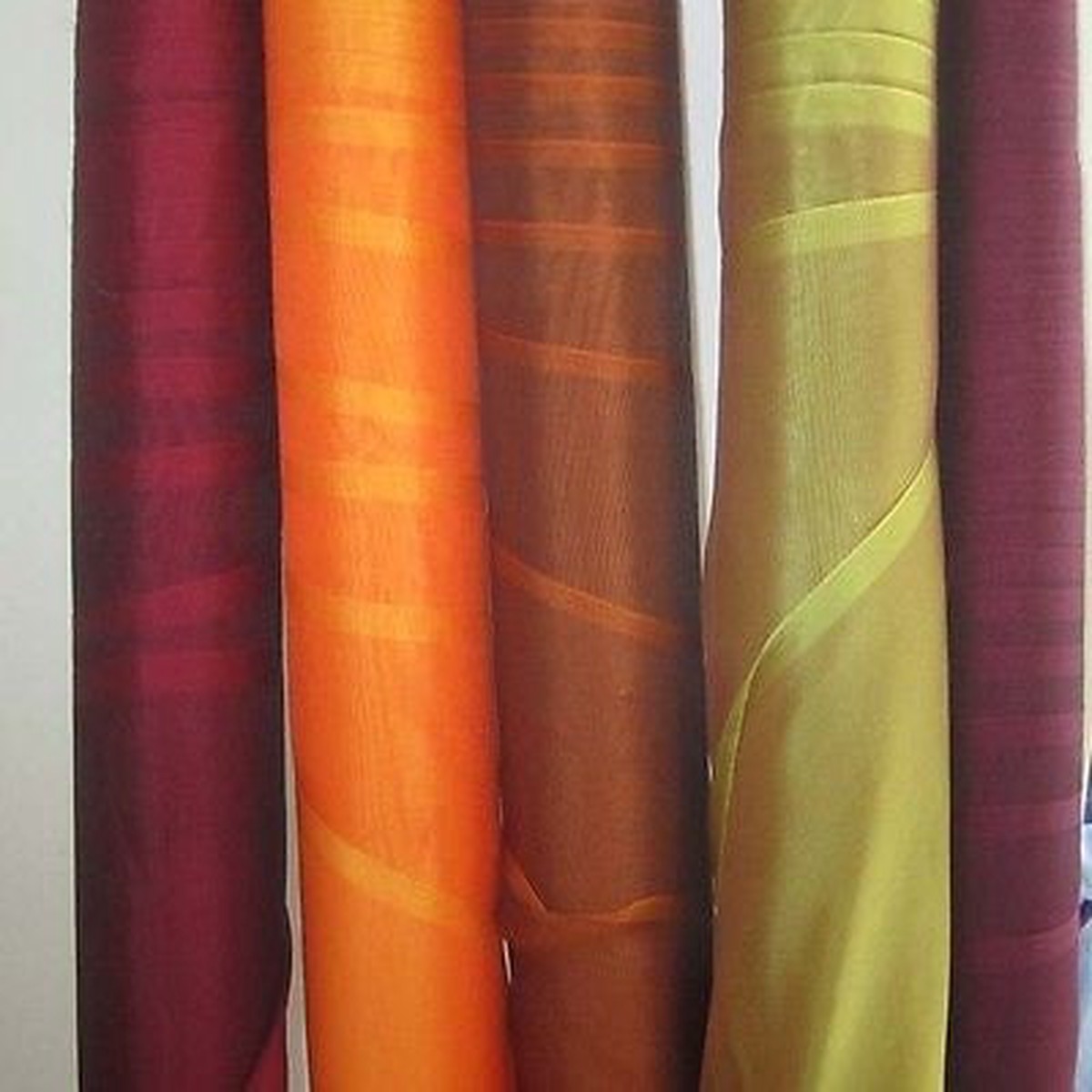Sample Set - Iridescent Silk Chiffon 6"x54" Each