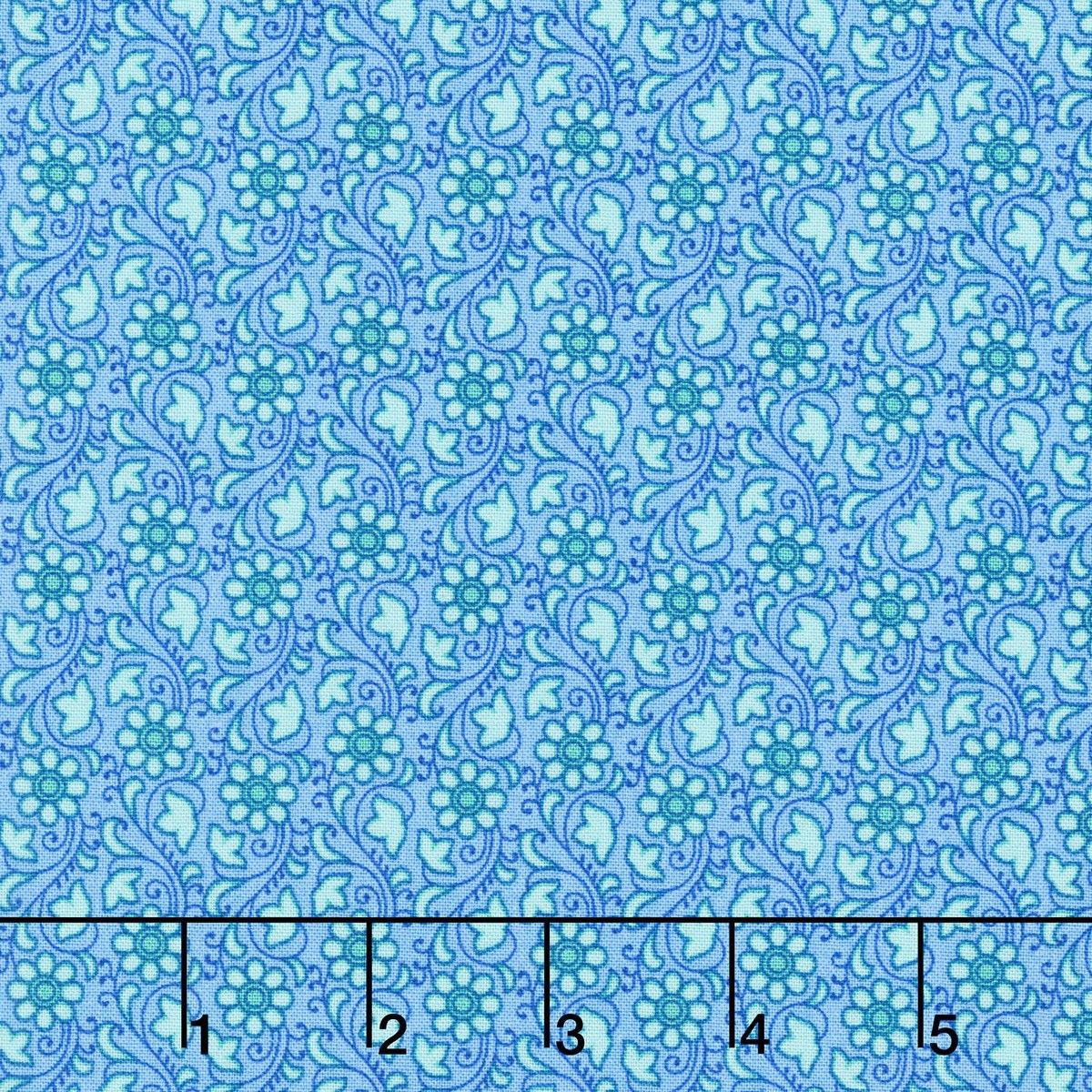 Molly's Magic - Posies Cornflower Yardage