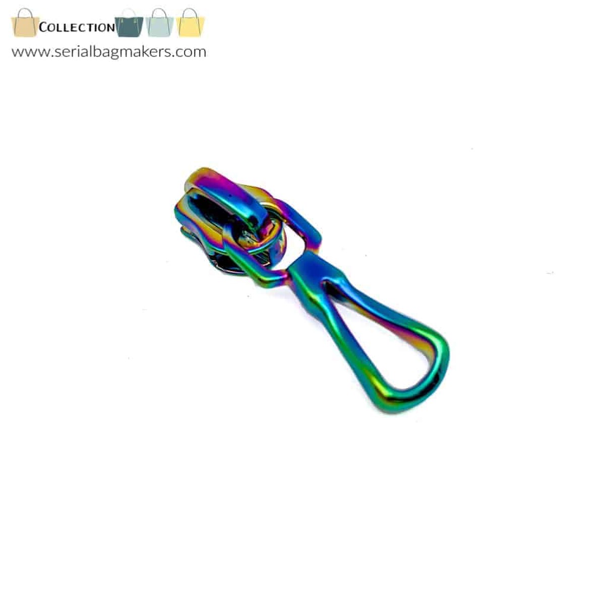 Serial Bagmakers-#3 Zip Slider-Open Drop-Iridescent Rainbow