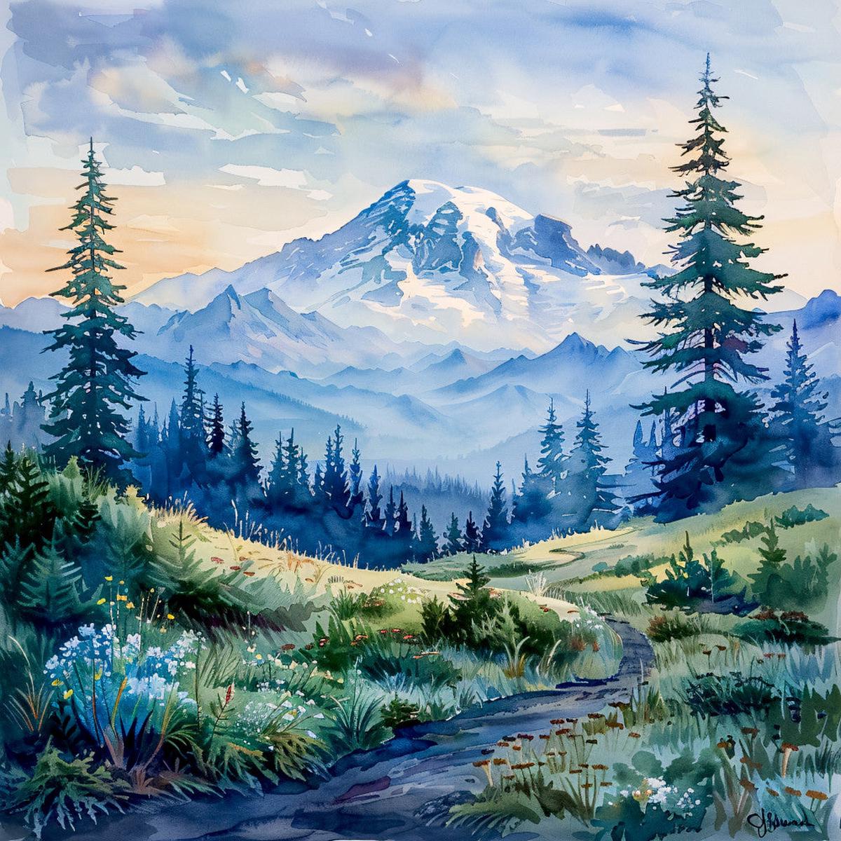 Washington Travel Art Fabric Panel 13