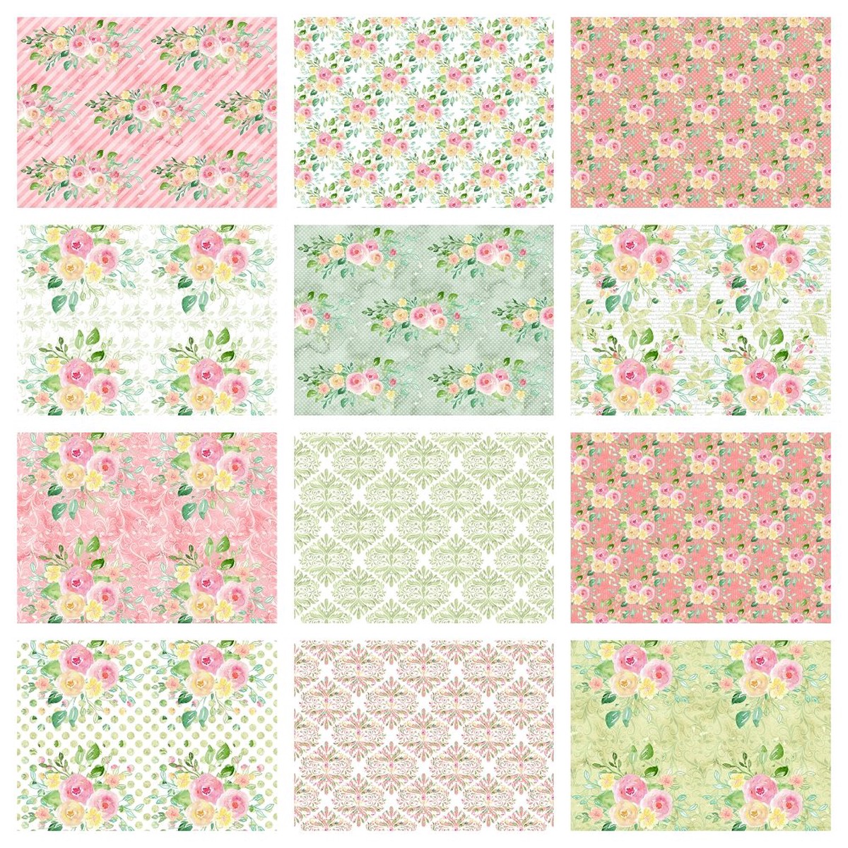 Wild Flower Fabric Collection - 12 Yard Bundle