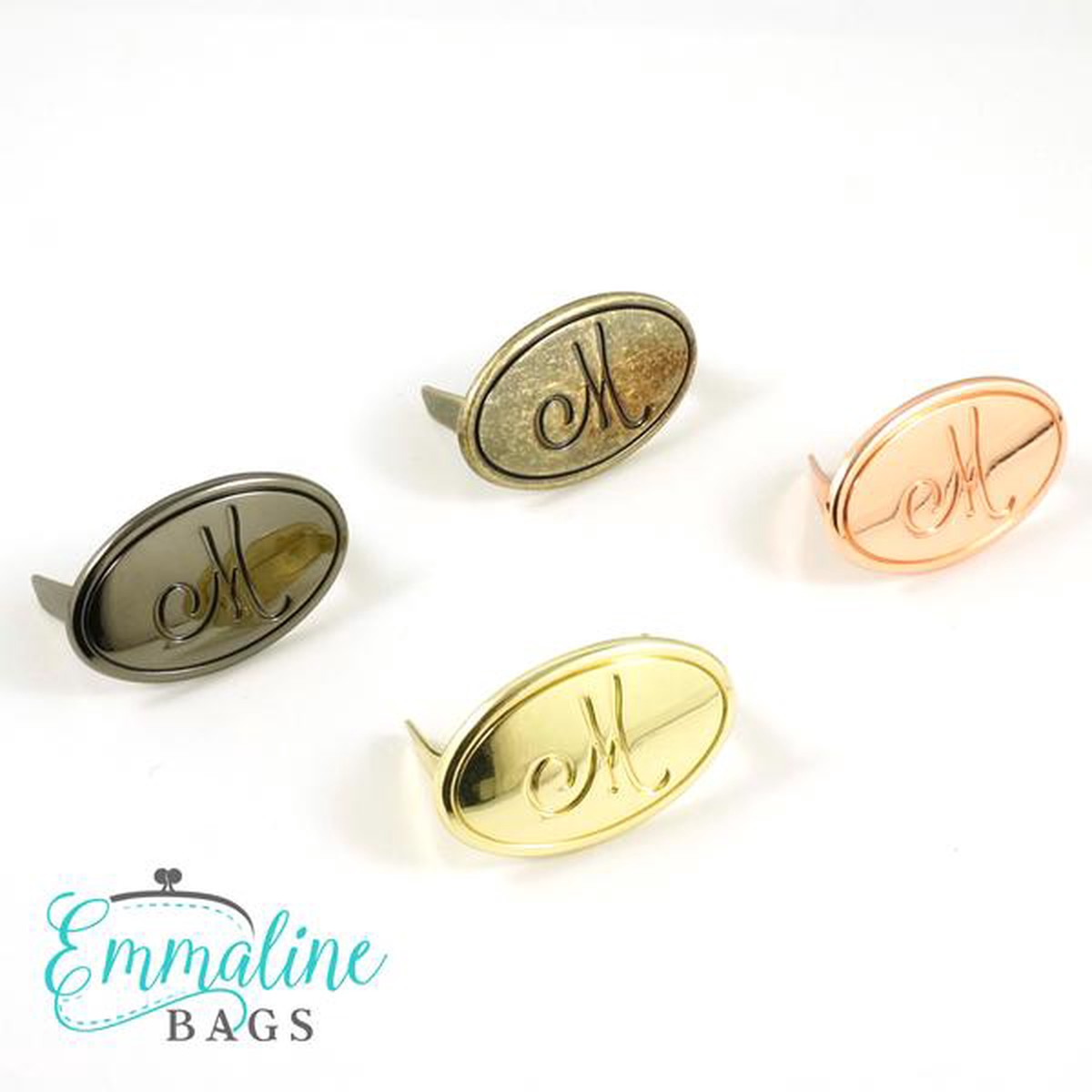 Emmaline Bag Label Script in Gold - M (no ink in lettering)