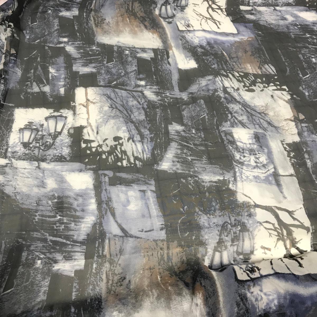 Lanterns - Polyester Chiffon Fabric - By the Yard (54 inches wide)