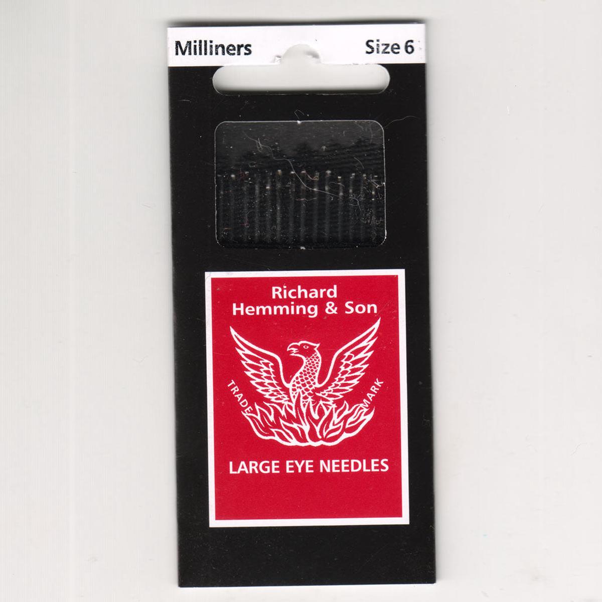 Richard Hemming Needles - Milliners Size 6 - Made in England