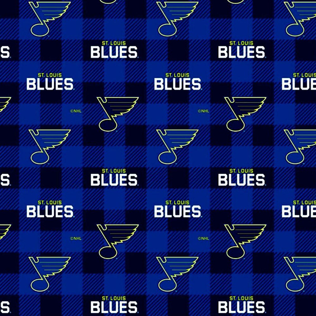 St. Louis Blues - NHL Fleece Print - Plaid