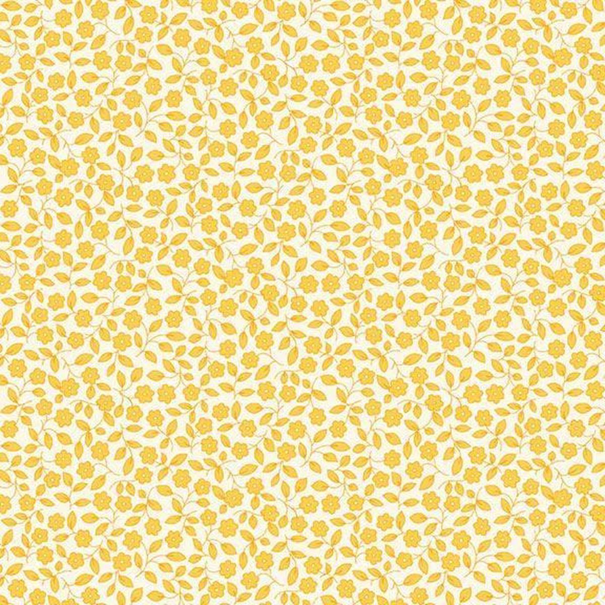Aunt Grace Garden Variety - Viney Floral Yellow