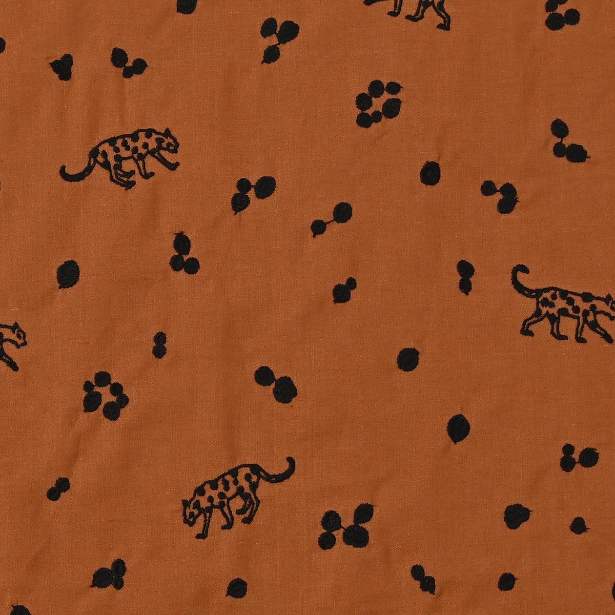 echino - embroidery - Leopard Brown
