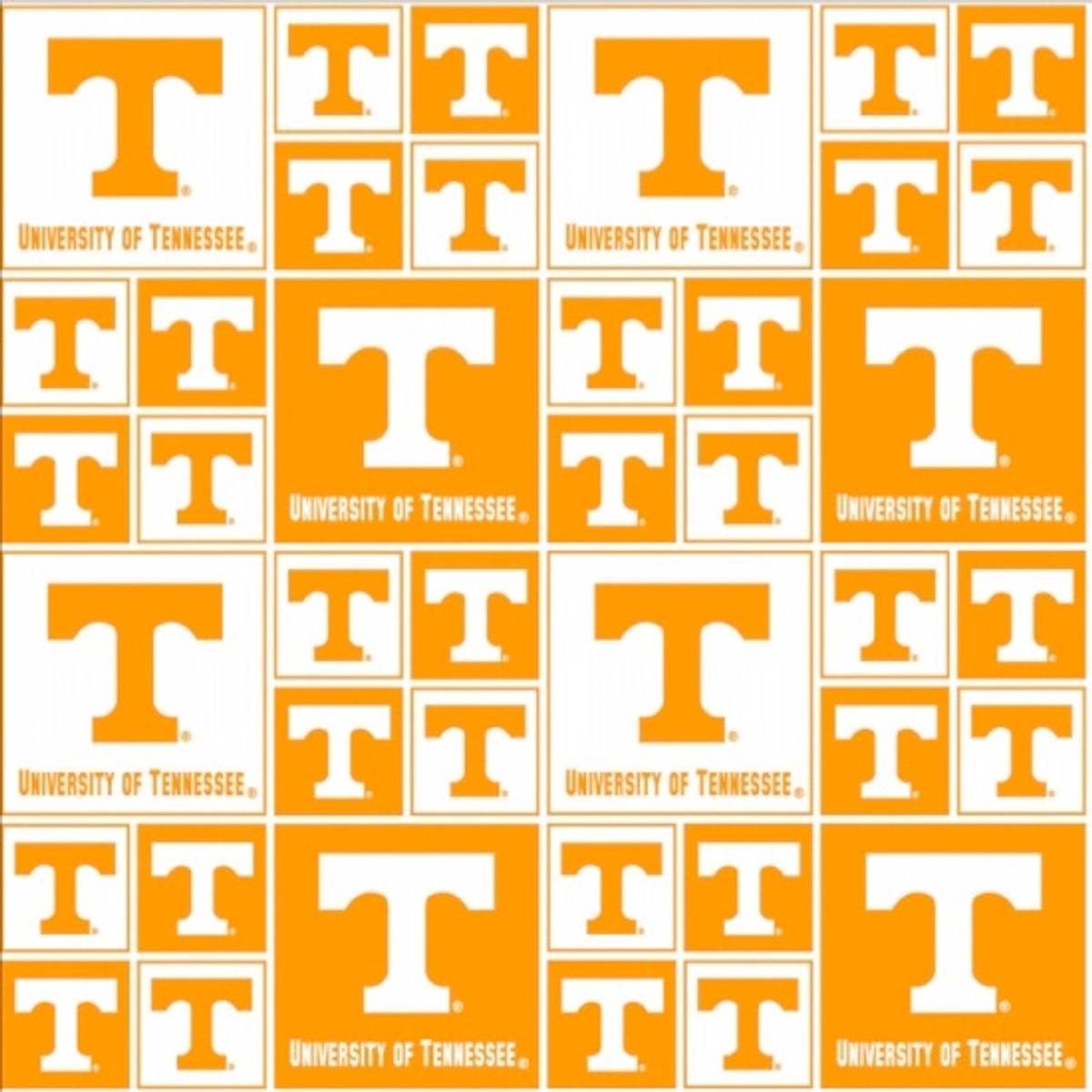 Tennessee Volunteers - Box Allover 44"/45" Fabric per yard