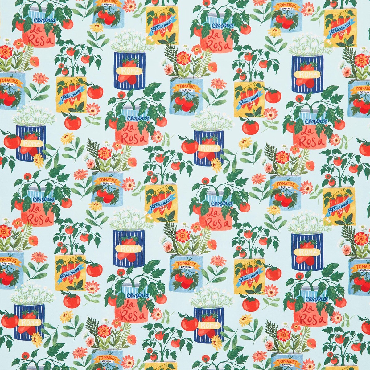 Villa Sol - Tomato Tomahto Aqua Yardage