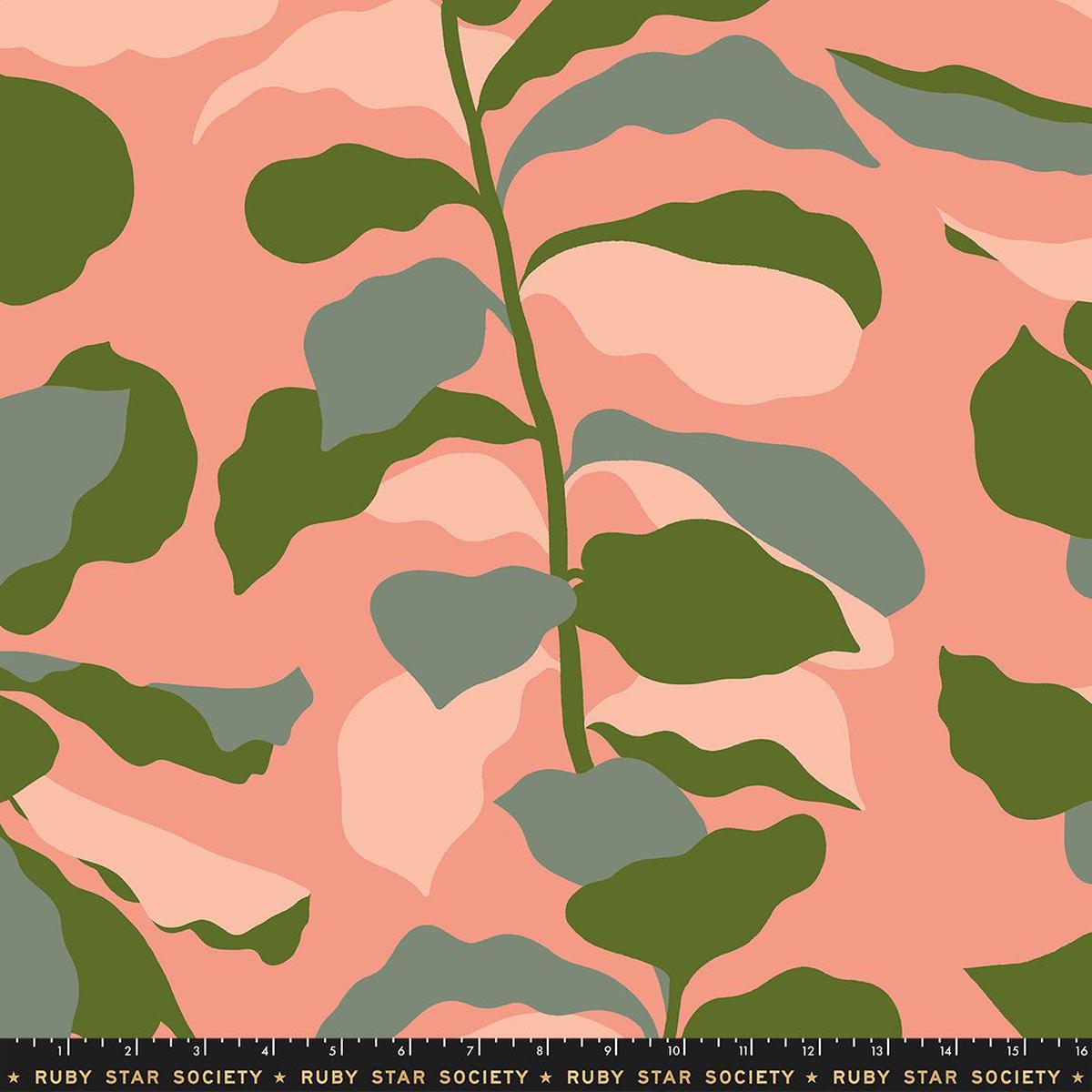 2yd End of Bolt - Calathea WIDEBACK RS5189 Light Melon - Moda Fabrics - 108" - Ru- Star Society - Quilting Cotton Fabric