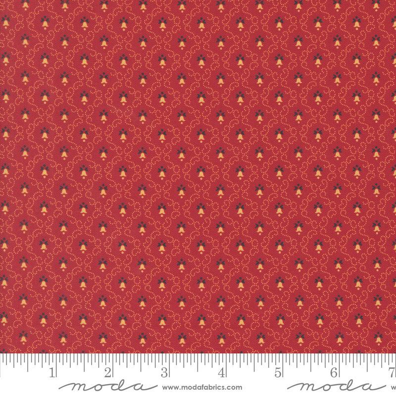 Fabric Moda Turkey Red Little Bells Sally's Stitches by the Quarter Yard 31716-11