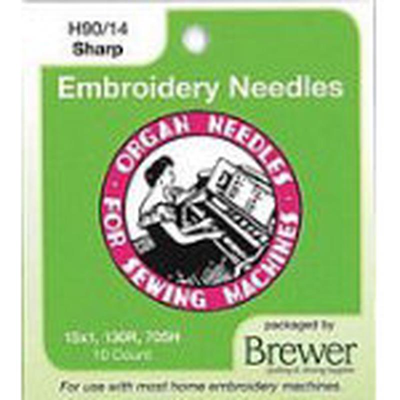 Organ Needles for Embroidery H90/14TS Titanium Sharp