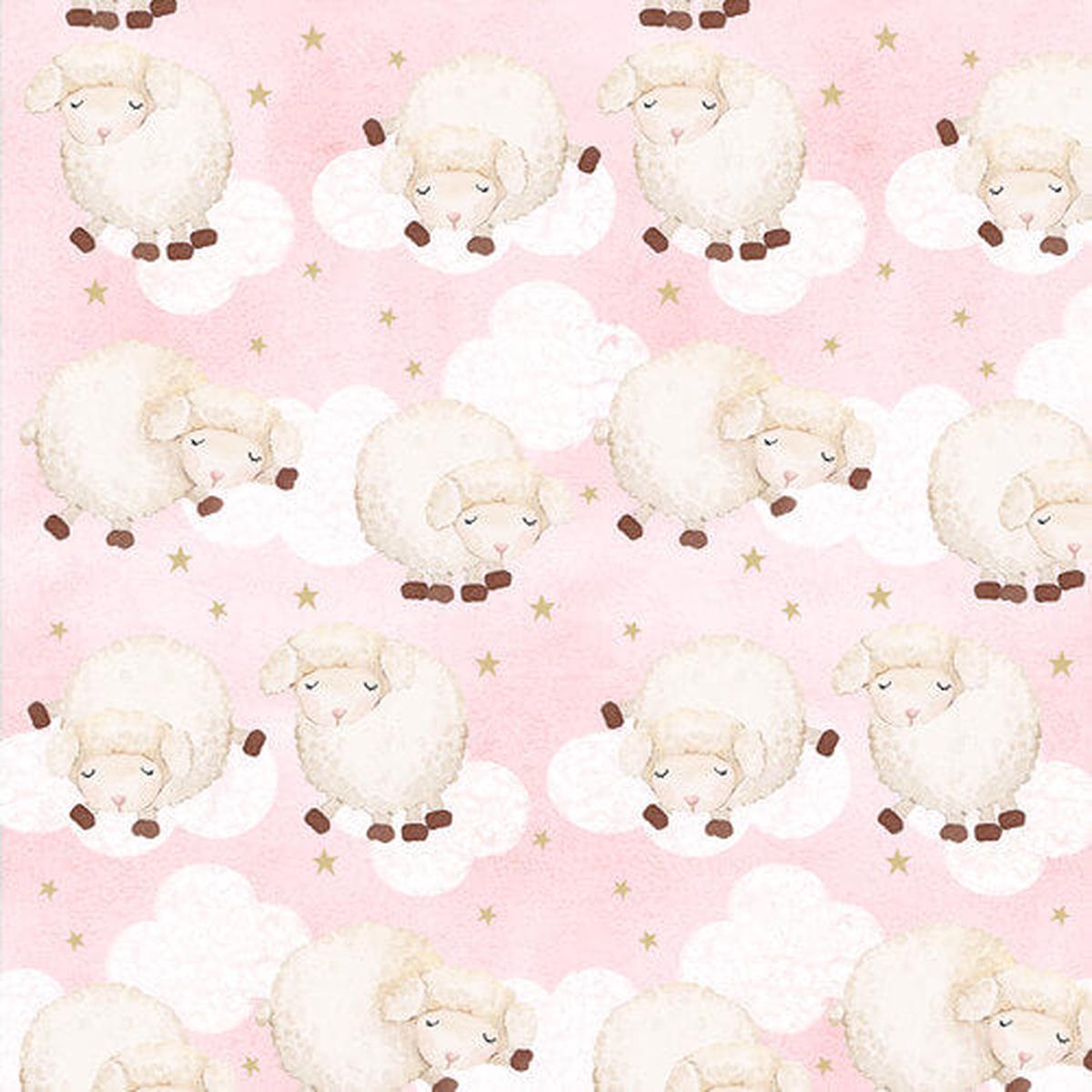 Comfy Flannel - Sheep in the Clouds 44"/45" Cotton Flannel Fabric per yard