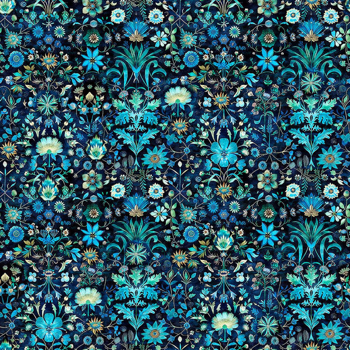Fabric QT Navy Floral Folklore by the Quarter Yard 31645-N