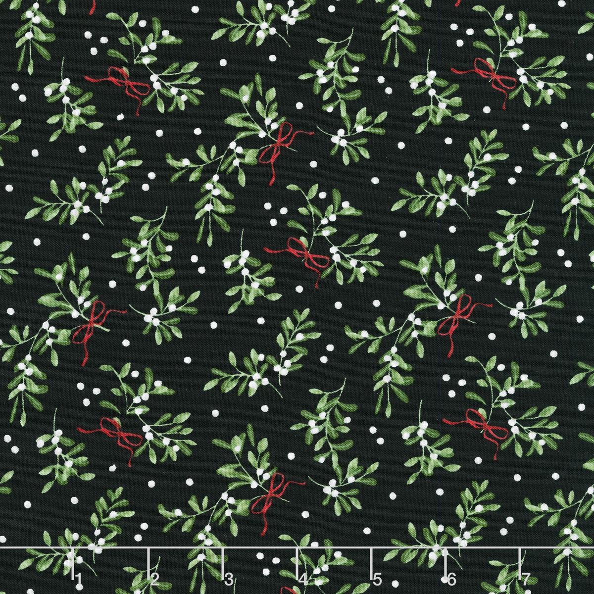 Our Gnome To Yours - Mistletoe Toss Black Yardage