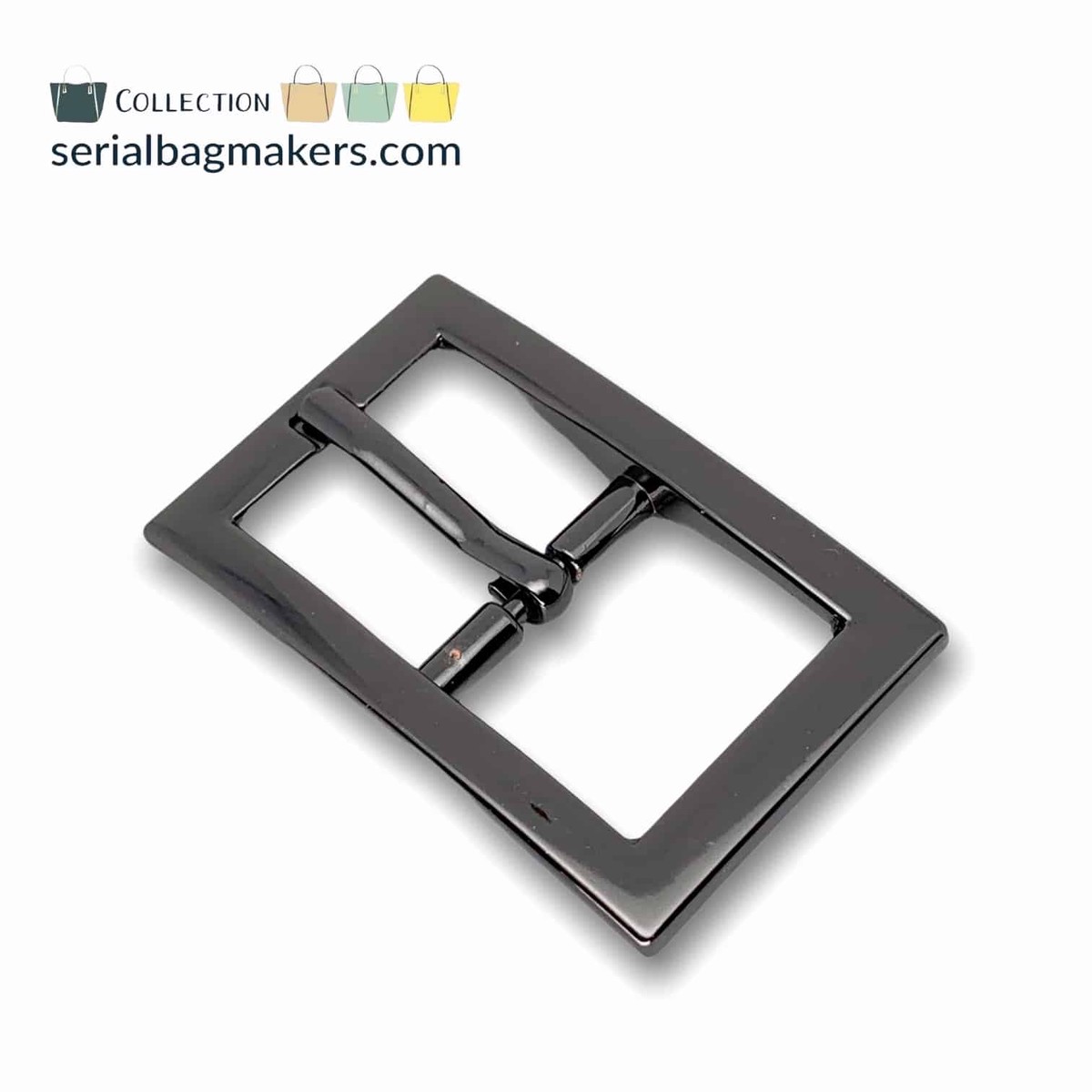Serial Bagmakers 2 Double Ended Pin Buckles 3/4 Gunmetal