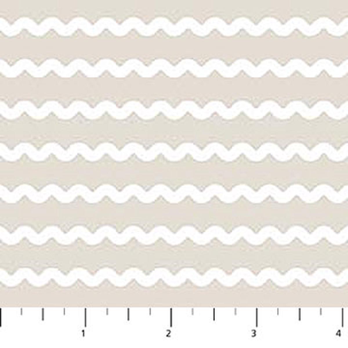 PREORDER Bits and Bobs Rickrack Taupe Fabric by Sarah Hearts
