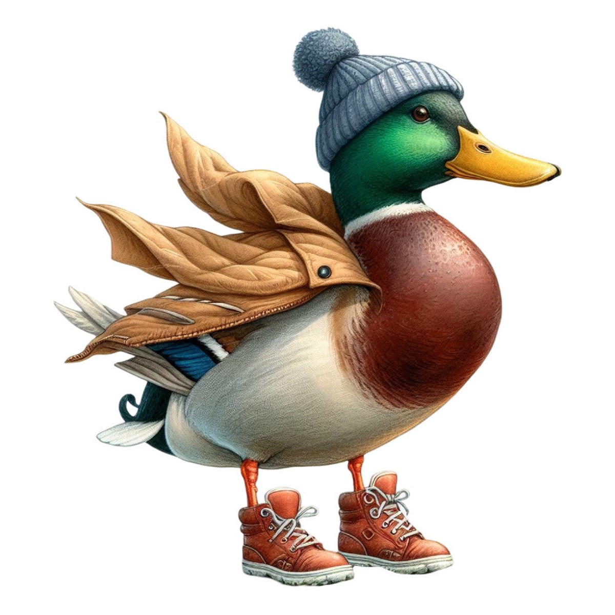 Golfing Mallard Fabric Panel 21