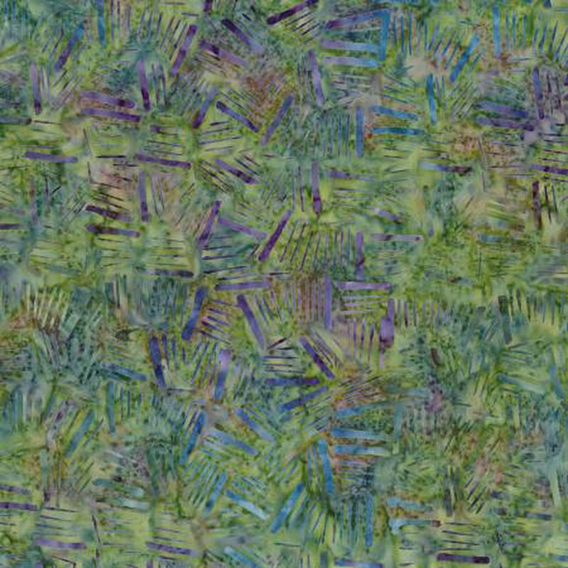 Mystic Vineyard 22281-764 Green/Purple Sticks Batik