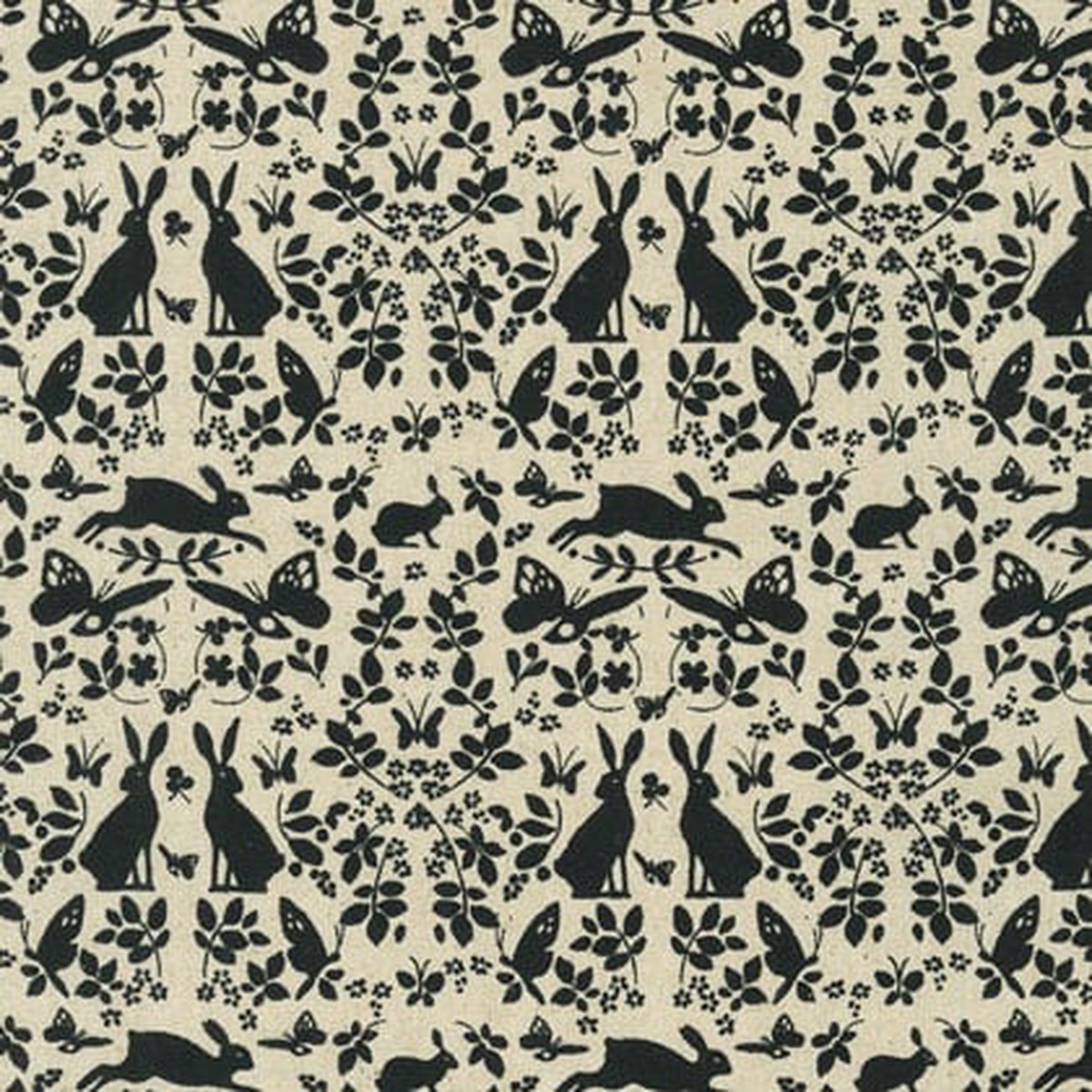 Robert Kaufman Cotton/Flax Prints - Damask Print on Natural