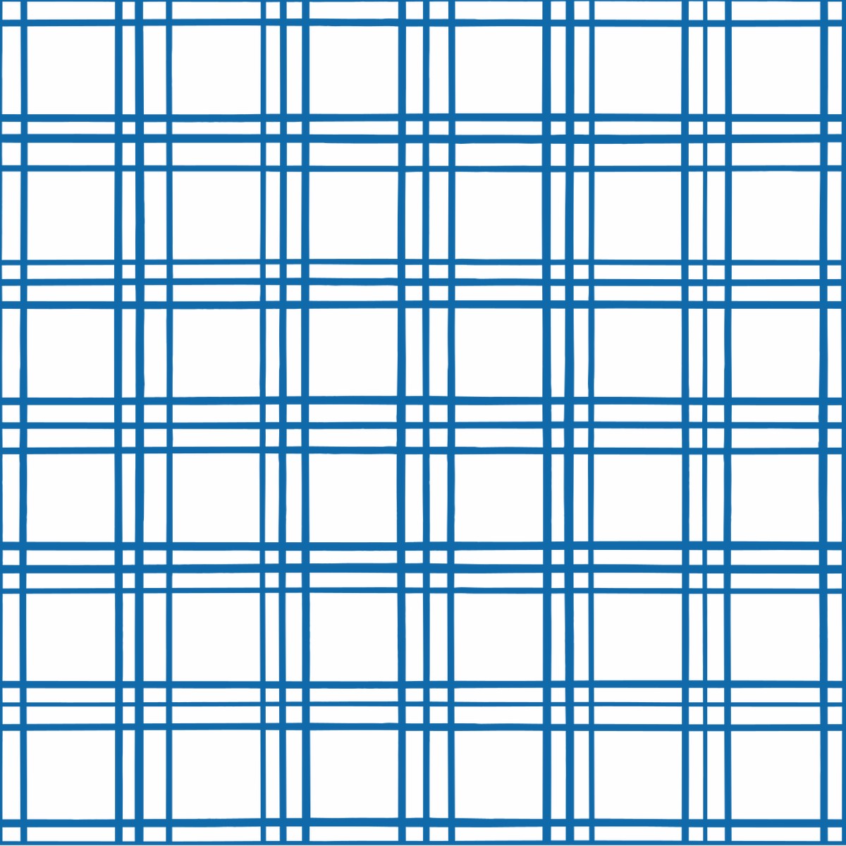 Geometric Plaid Fabric - Blue
