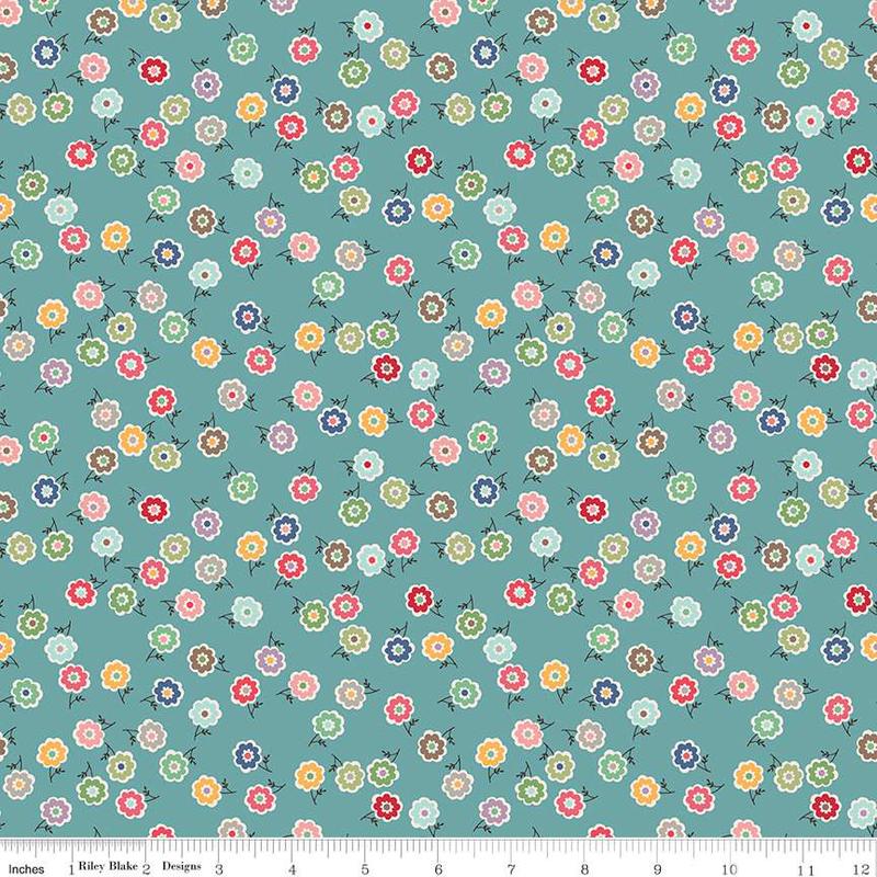 Fabric Riley Blake Raindrop Patricia Bee Dots by the Quarter Yard C14161-RAINDROP