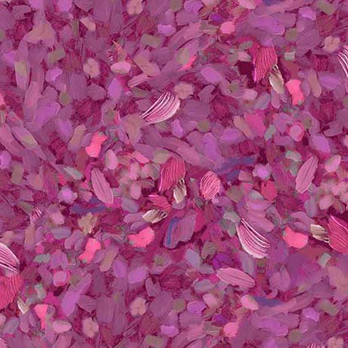 Fluttering Petals Quilt Fabric - Watercolor Texture in Sangria Pink/Purple - 2600 31554 P