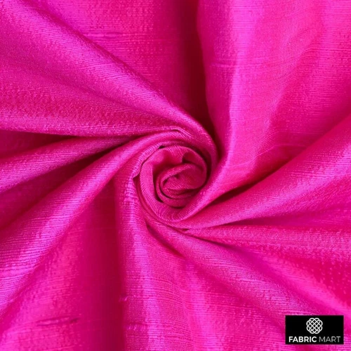 Fuchsia Pink Silk Dupioni Fabric By The Yard, 41 inches width Pink Silk Fabric