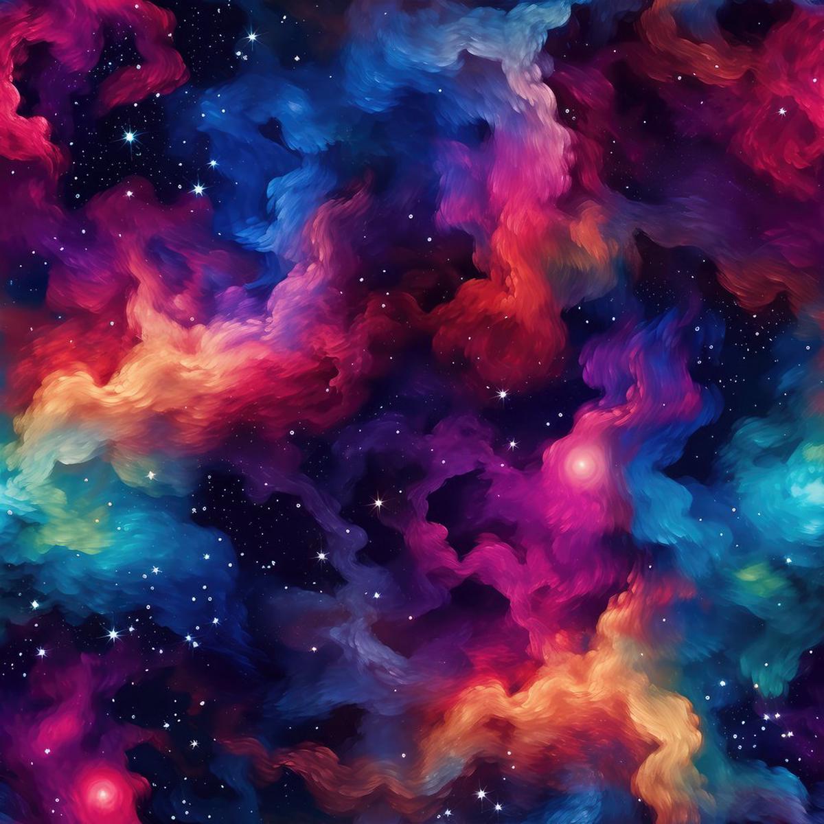 Galaxy Gazing Pattern 9 Fabric