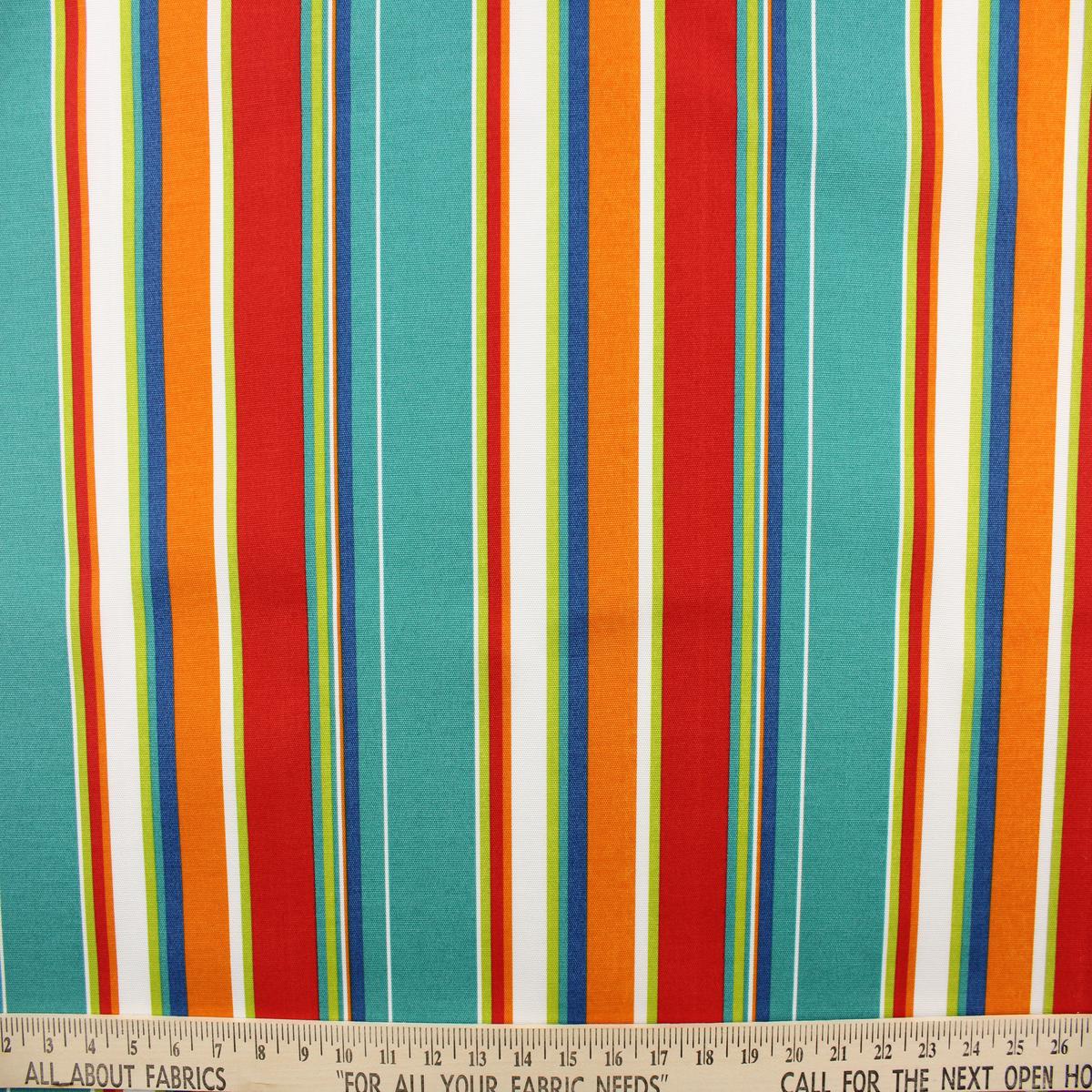 Richloom Solarium Outdoor Covert Stripe in Fiesta