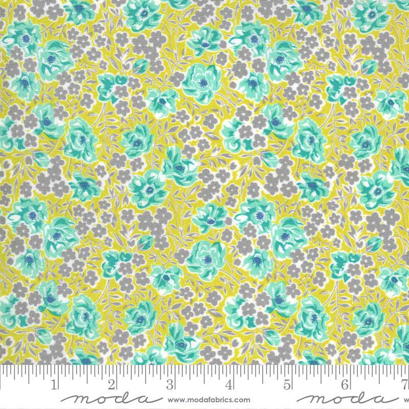 Fabric Moda Light Green Flowers for Freya by the Quarter Yard 23332-16