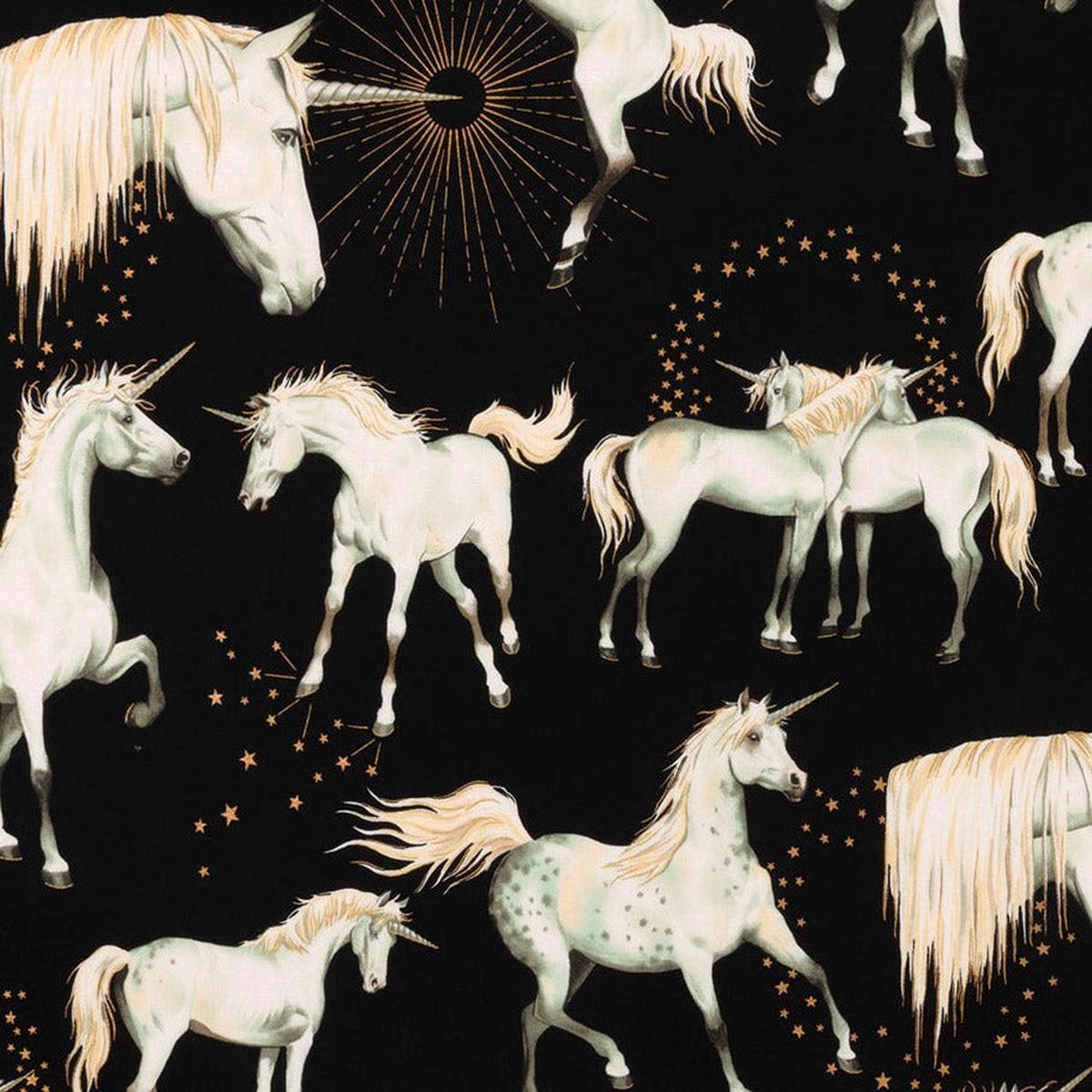 Nicole's Prints - Stars of the Unicorn Black | M8676BR
