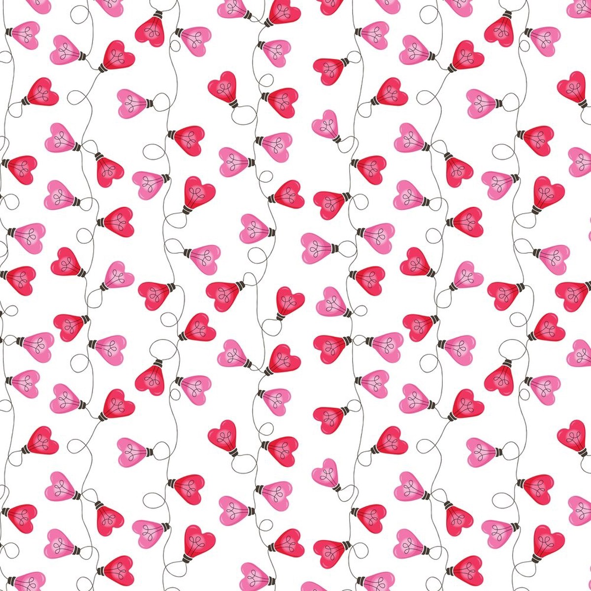 Stringed Heart Shape Lights Fabric