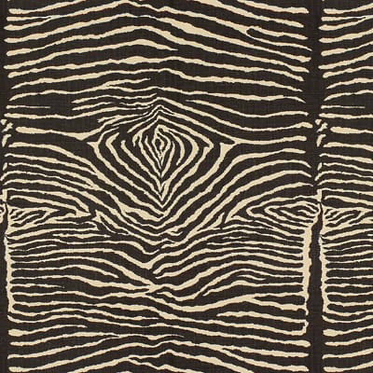BR-79168.81.0 LE ZEBRE LINEN PRINT BLACK - BRUNSCHWIG & FILS Fabric