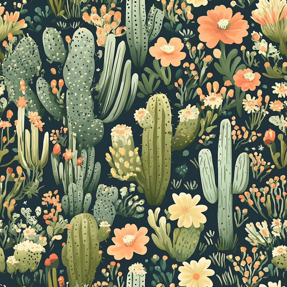 Cactus Gardens Pattern 9 Quilting Cotton Fabric